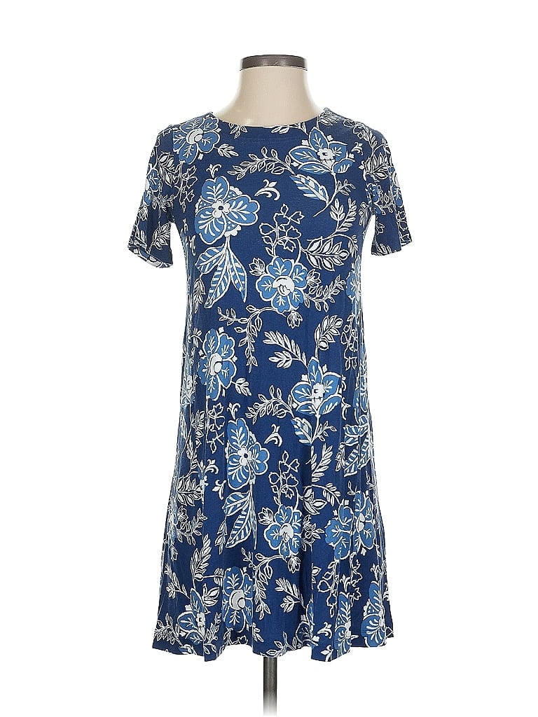 Pre-owned Ann Taylor Loft Outlet Casual Dress In Blue