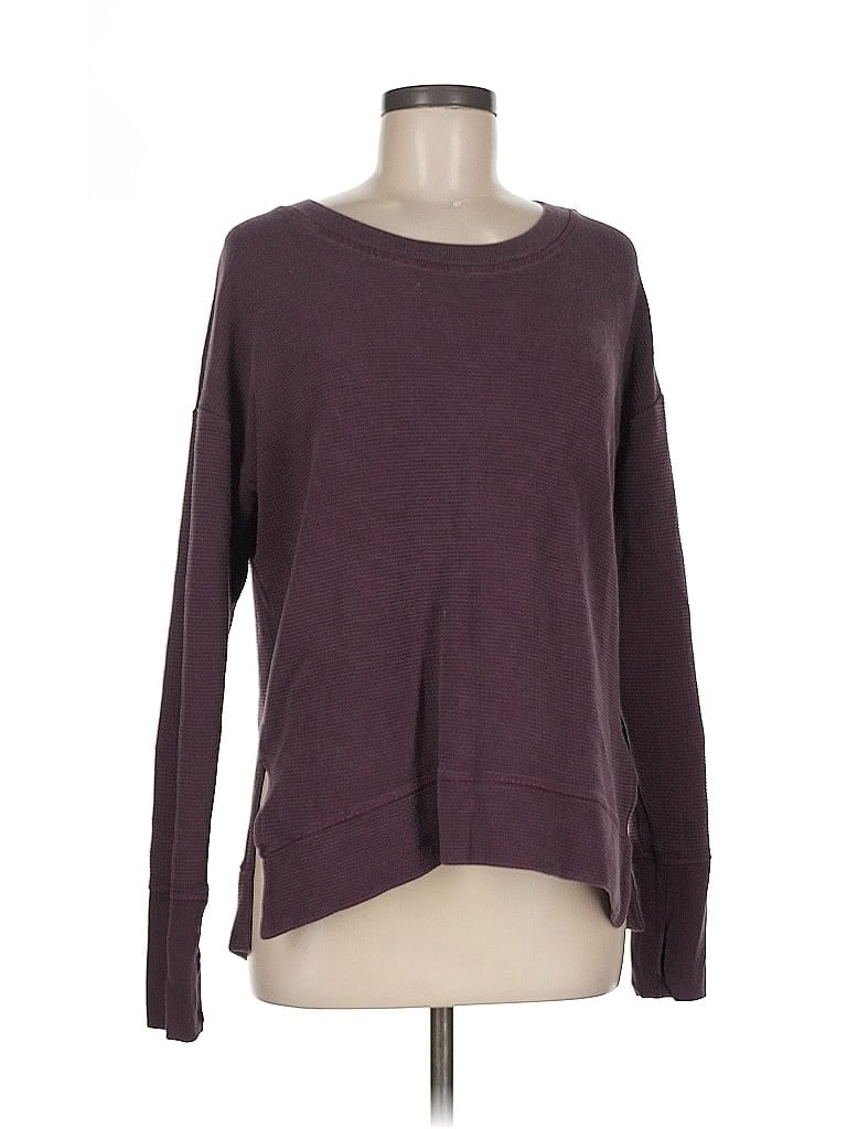 Pre-owned Athleta Sweatshirt In Burgundy
