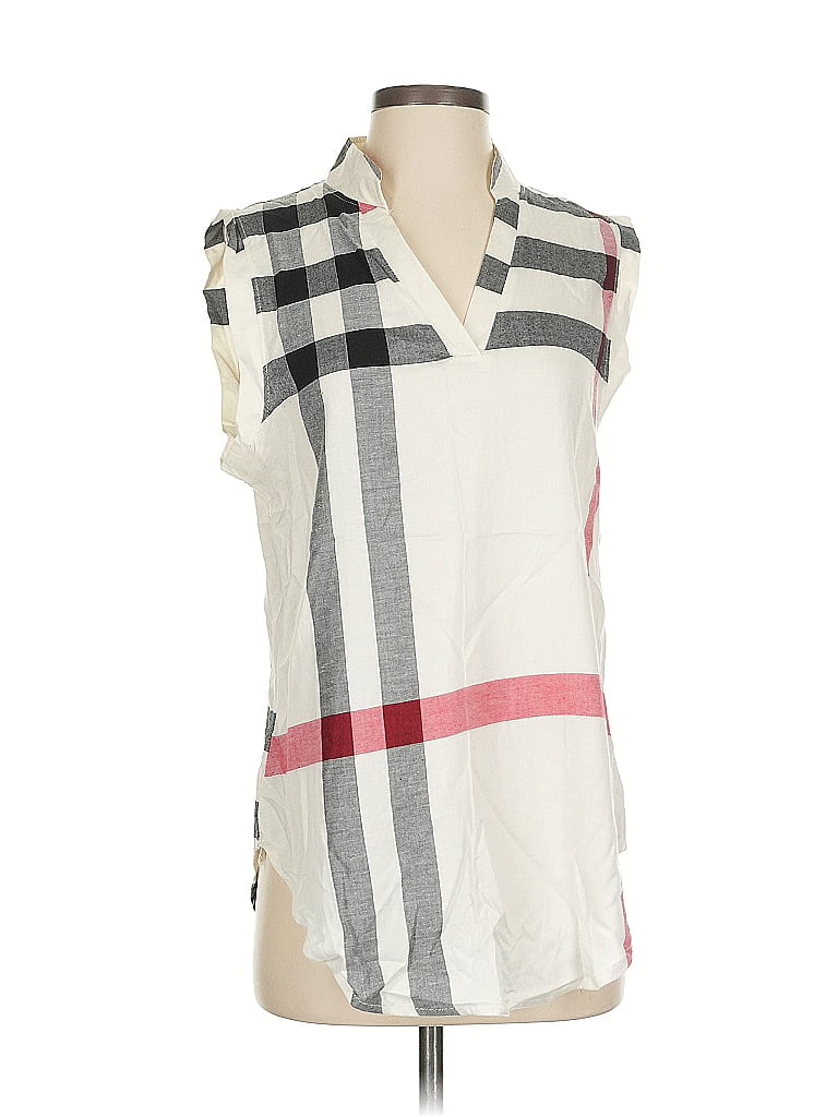 Pre-owned Amaryllis Sleeveless Blouse In White