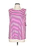 Croft & Barrow Stripes Pink Sleeveless Top Size L - photo 1