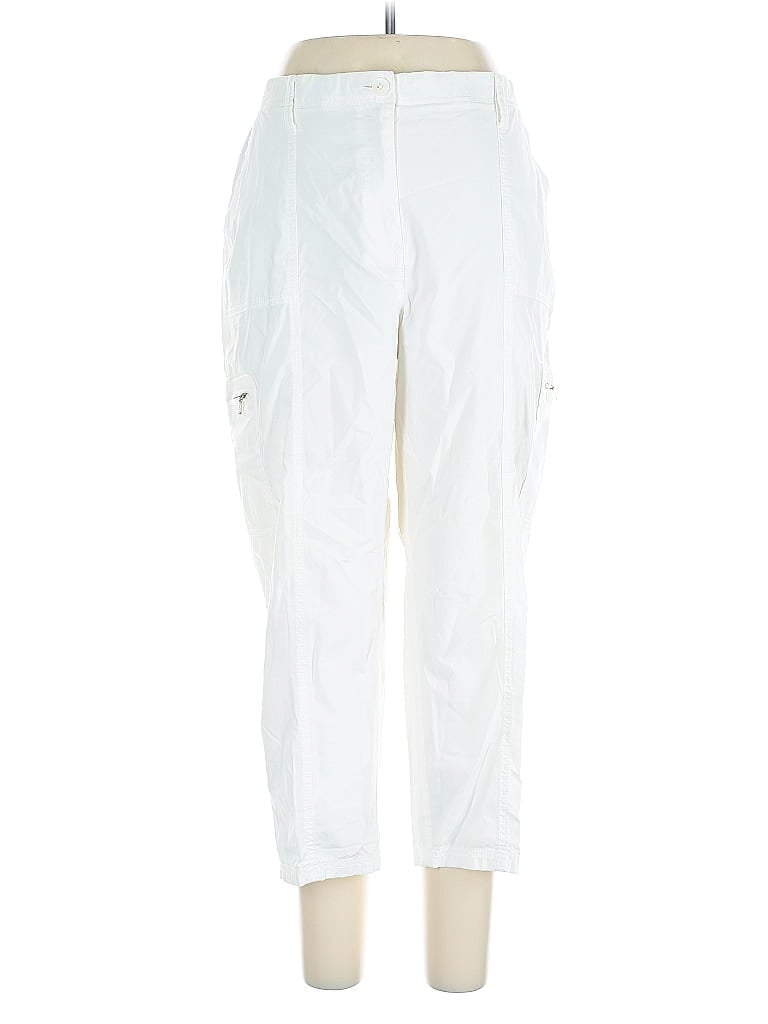 Pre-owned Chico's Cargo Pants In White