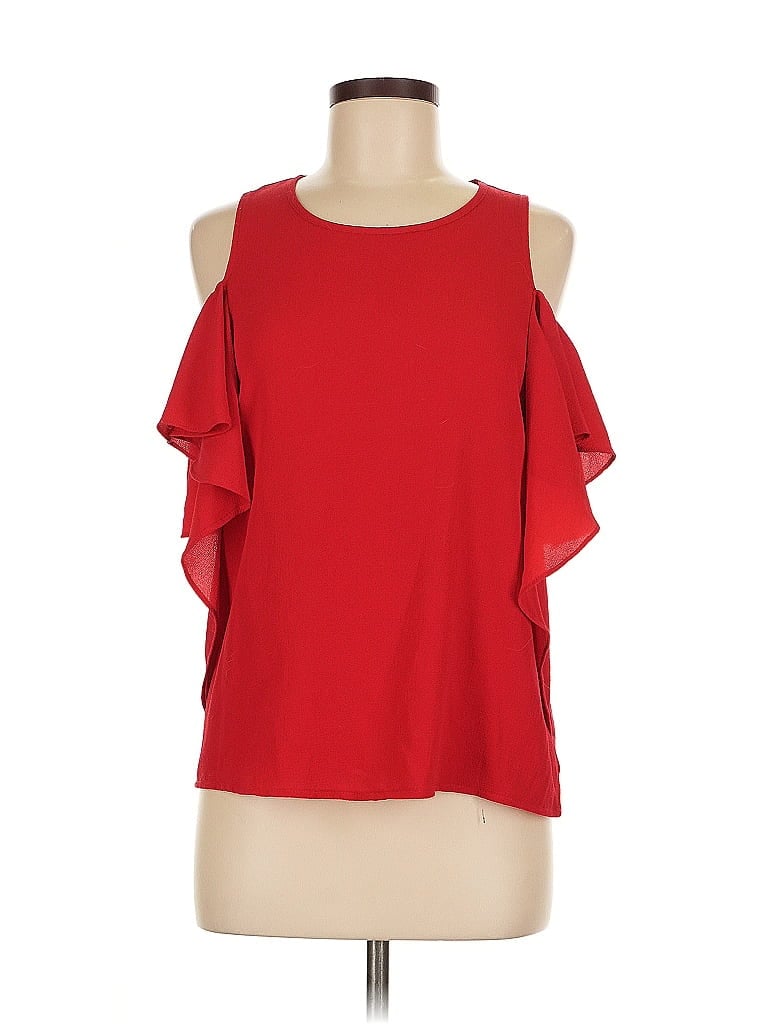 Pre-owned Charming Charlie Sleeveless Blouse In Red