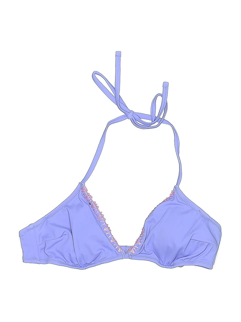 Pre-owned Shade & Shore Swimsuit Top Purple Halter Neckline Swimwear