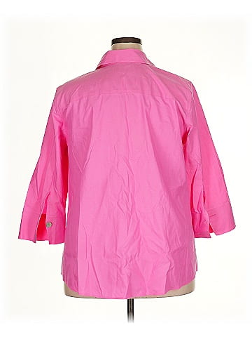Foxcroft 3/4 Sleeve Button-Down Shirt (view 2)