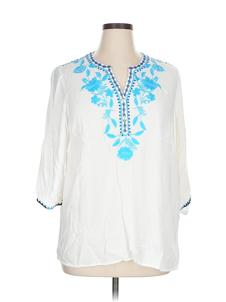 C&C CALIFORNIA Pre-owned 3/4 Sleeve Blouse In White