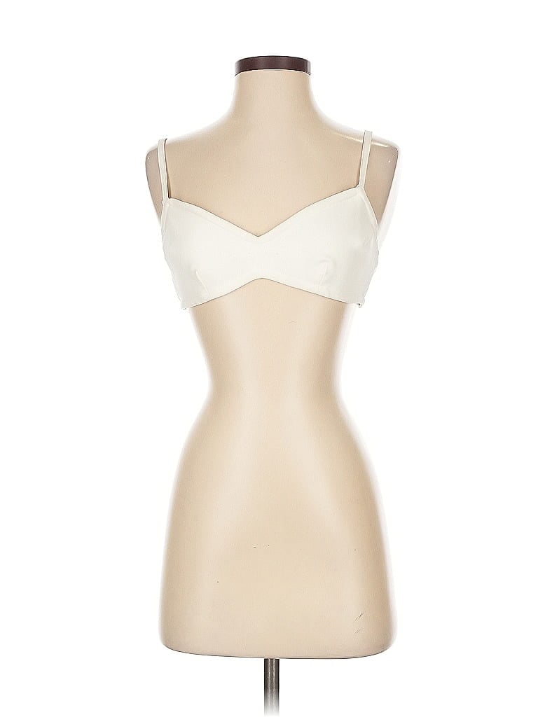 Pre-owned Bcbgmaxazria Sleeveless Blouse In White