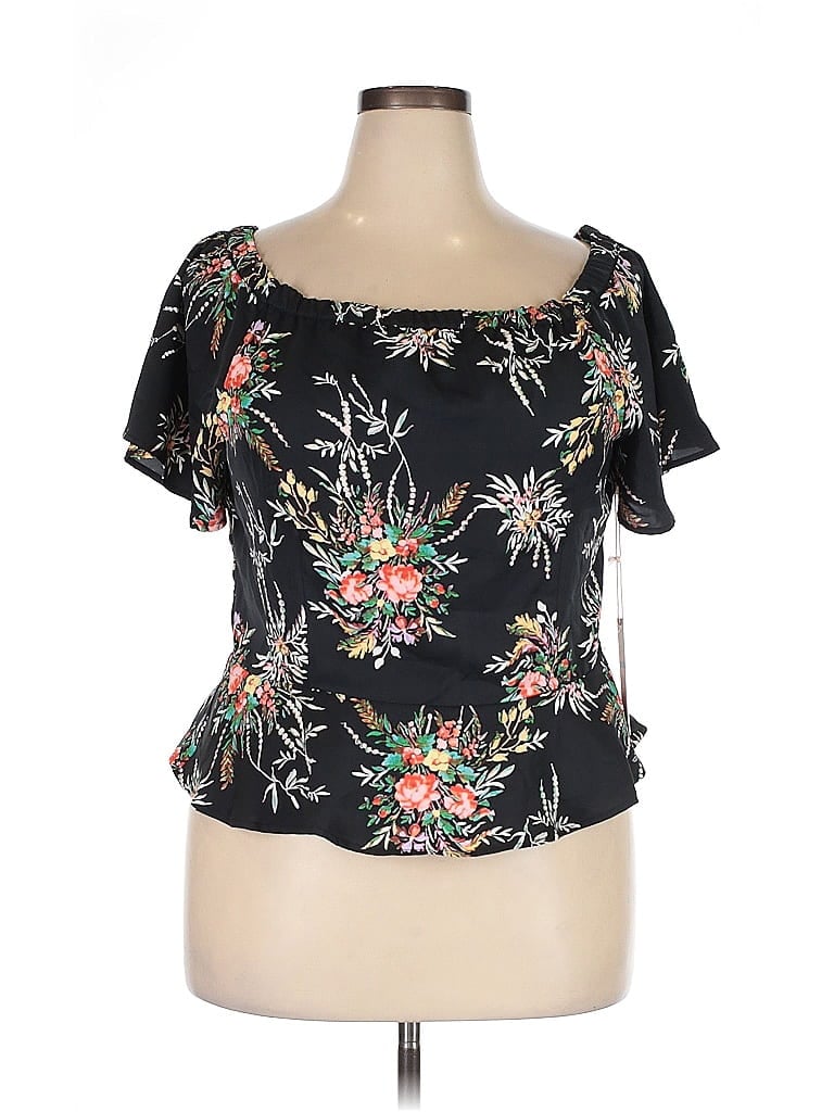 Click to view more detailed imagery on our partner's website Pre-owned Nanette Lepore Short Sleeve Blouse In Black