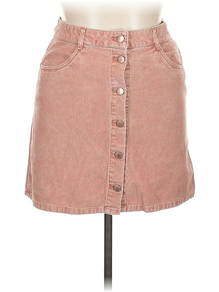 Pre-owned Roxy Denim Skirt In Pink