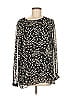 Anne Klein 100% Polyester Black Long Sleeve Blouse Size M - photo 1