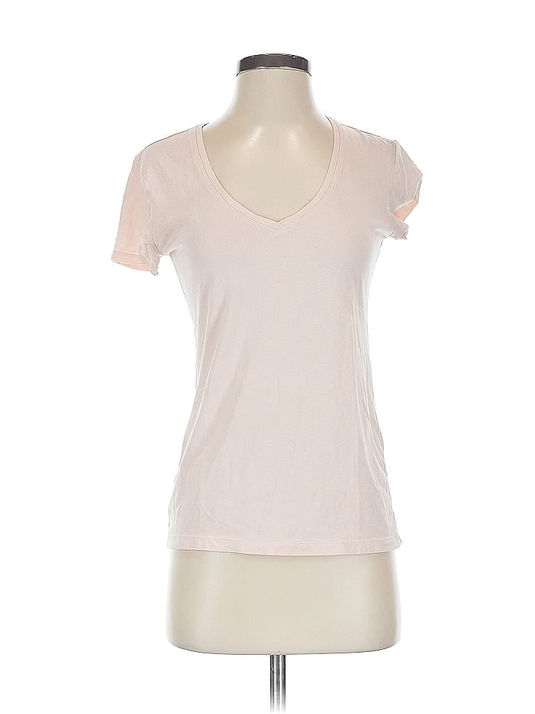 Pre-owned Banana Republic Factory Store Short Sleeve Top Ivory V Neck Tops In White