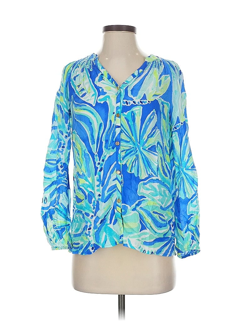 LILLY PULITZER Pre-owned 3/4 Sleeve Blouse In Blue