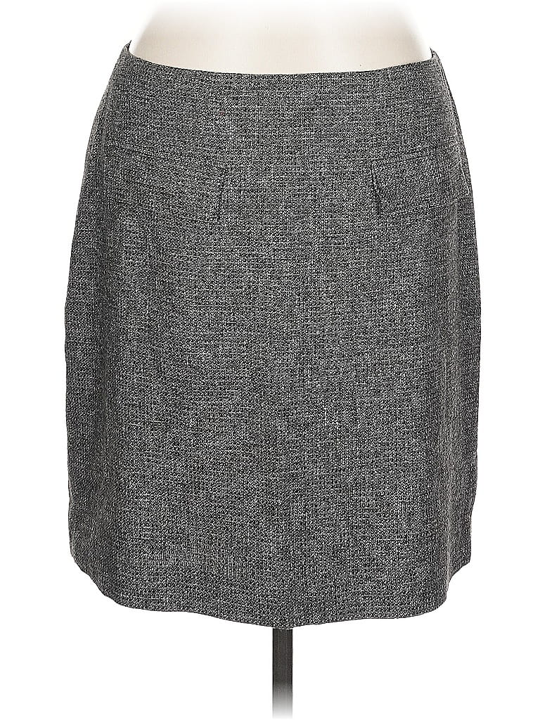 Pre-owned Ann Taylor Casual Skirt In Gray