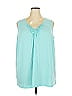 Susan Graver Teal Sleeveless Blouse Size 2X - photo 1