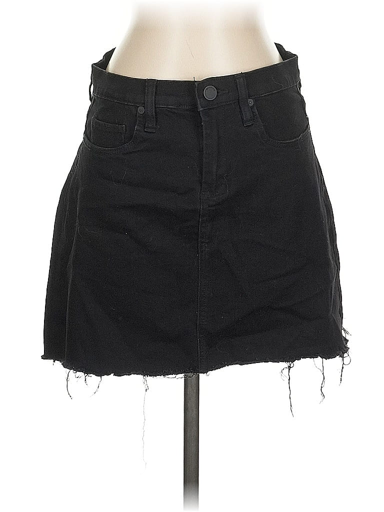 Pre-owned Blanknyc Blank Nyc Denim Skirt In Black