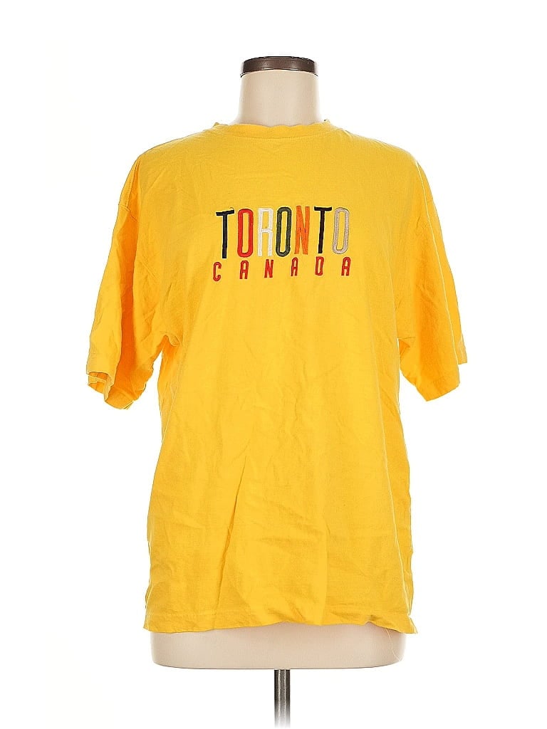 Pre-owned Assorted Brands Short Sleeve T-shirt In Yellow