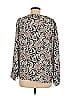 Ann Taylor LOFT 100% Polyester Gray Long Sleeve Blouse Size M - photo 2