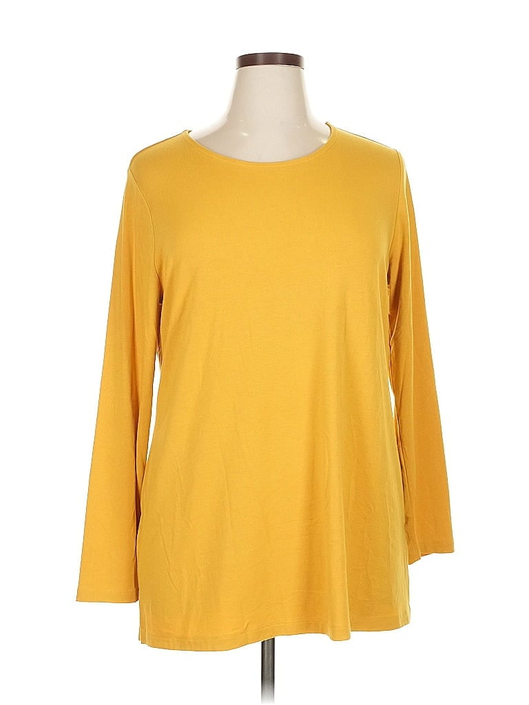 Pre-owned Cj Banks 3/4 Sleeve T-shirt In Yellow