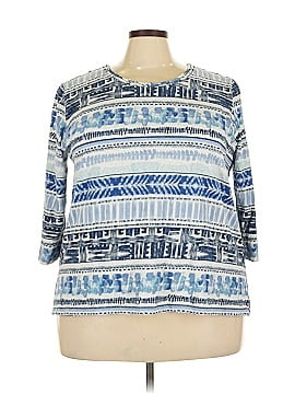 Alfred Dunner 3/4 Sleeve T Shirt