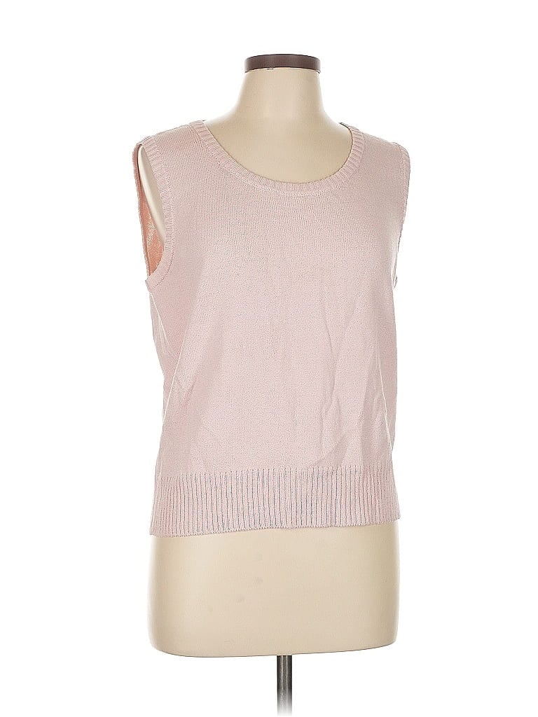 St. John Pink Sweater Vest Size L - photo 1
