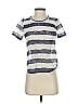 JOA Stripes Silver Short Sleeve Top Size XS - photo 1