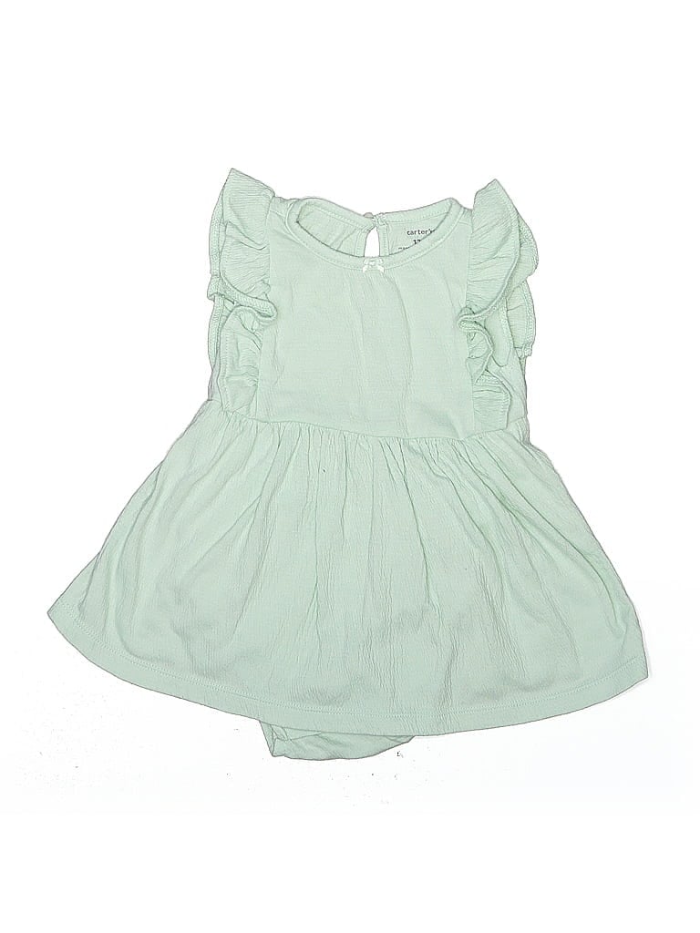 CARTER'S Pre-owned Babies' Short Sleeve Onesie In Green