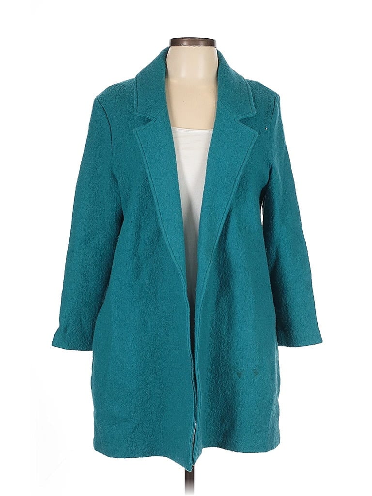 Pre-owned Rachel Zoe Tjx Wool Coat In Blue