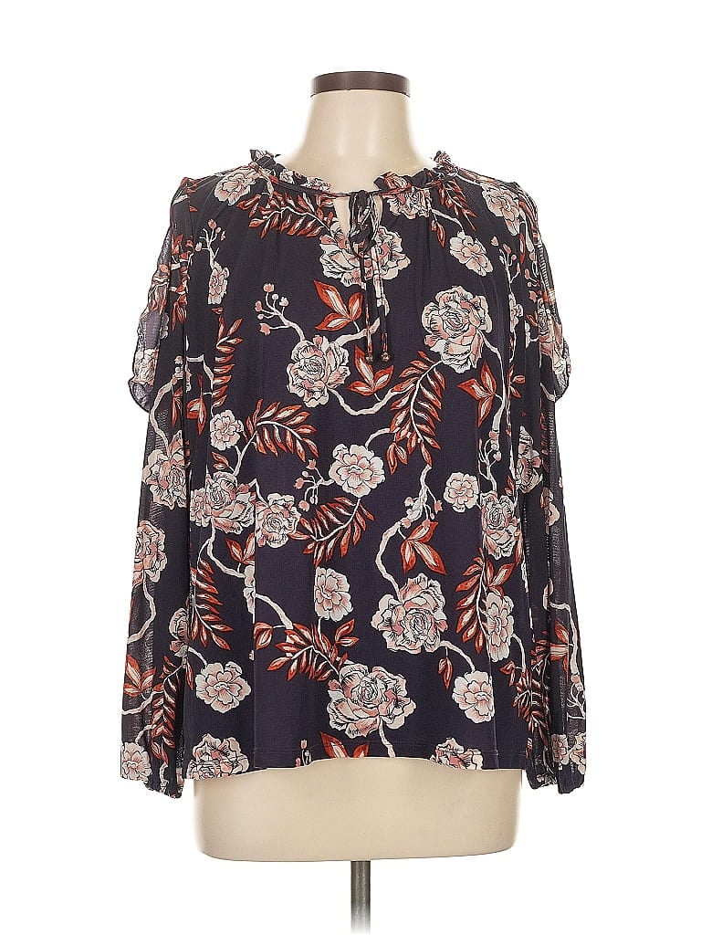 Pre-owned Style & Co Long Sleeve Blouse In Blue