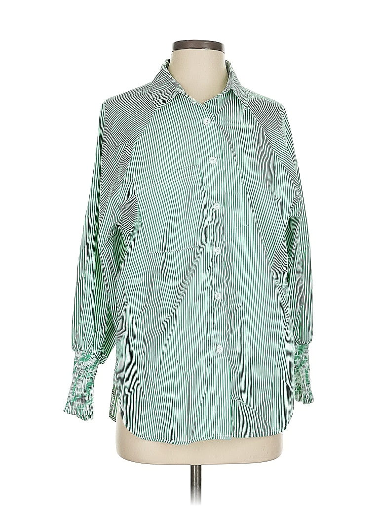 UNBRANDED Pre-owned Long Sleeve Blouse In Green