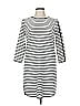 Kenar Stripes White Casual Dress Size 8 - photo 1