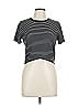 Monrow Stripes Black Short Sleeve T-Shirt Size L - photo 1