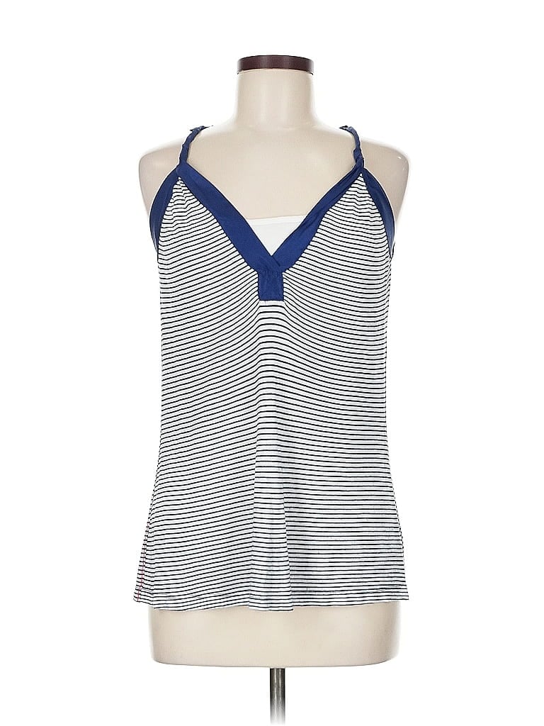 Click to view more detailed imagery on our partner's website Pre-owned Splendid Tank Top Blue Halter Neckline Tops