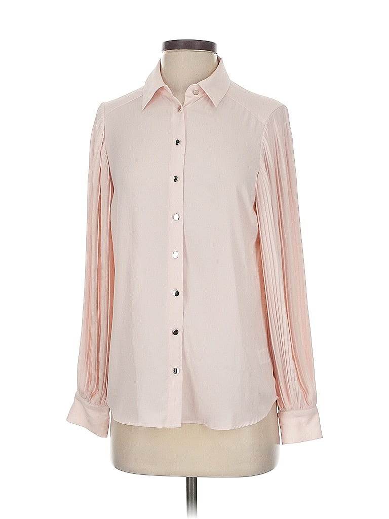 Pre-owned T Tahari Long Sleeve Polo Shirt In Pink