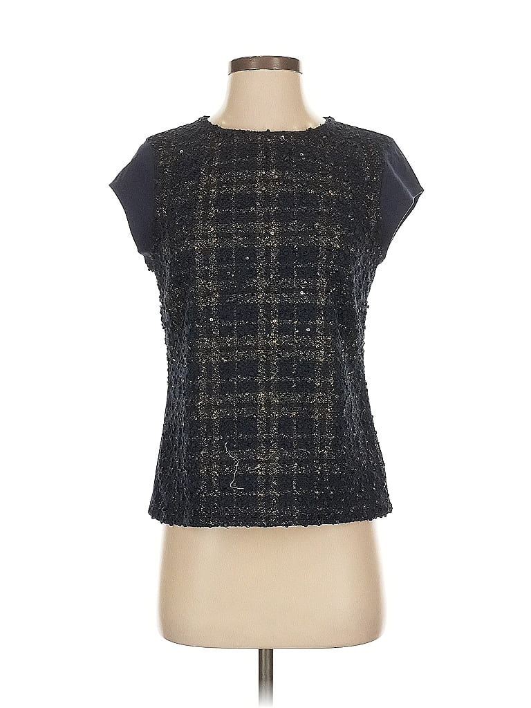 Pre-owned The Limited Short Sleeve Top Blue Square Neckline Tops