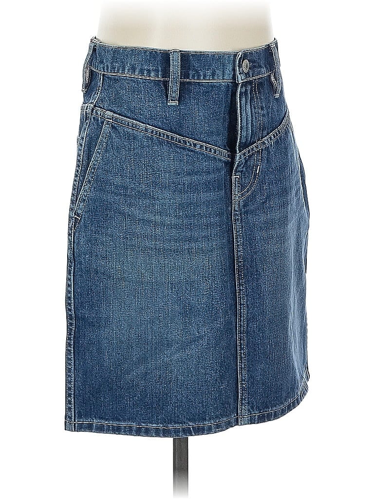 Pre-owned Point Sur Denim Skirt In Blue