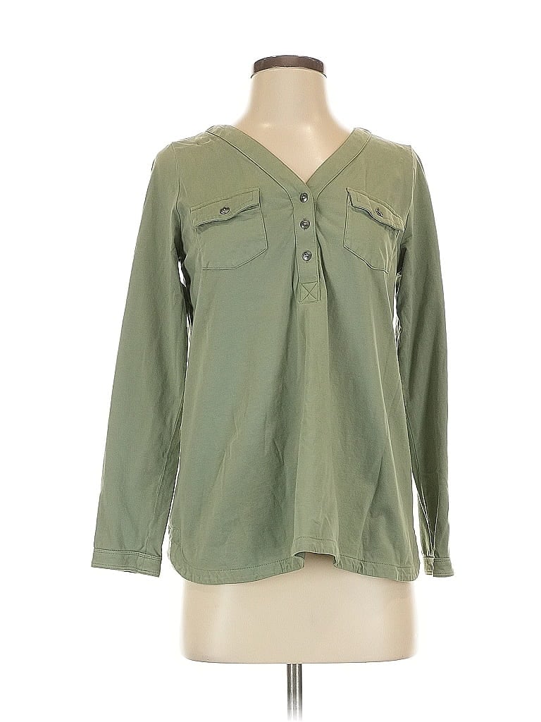 Click to view more detailed imagery on our partner's website Pre-owned Jjill Long Sleeve Blouse In Green
