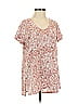 Purejill 100% Cotton Pink Short Sleeve Blouse Size XS - photo 1