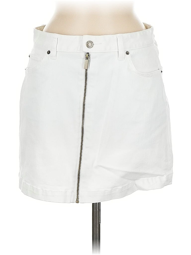 Pre-owned 1.state Denim Skirt In White