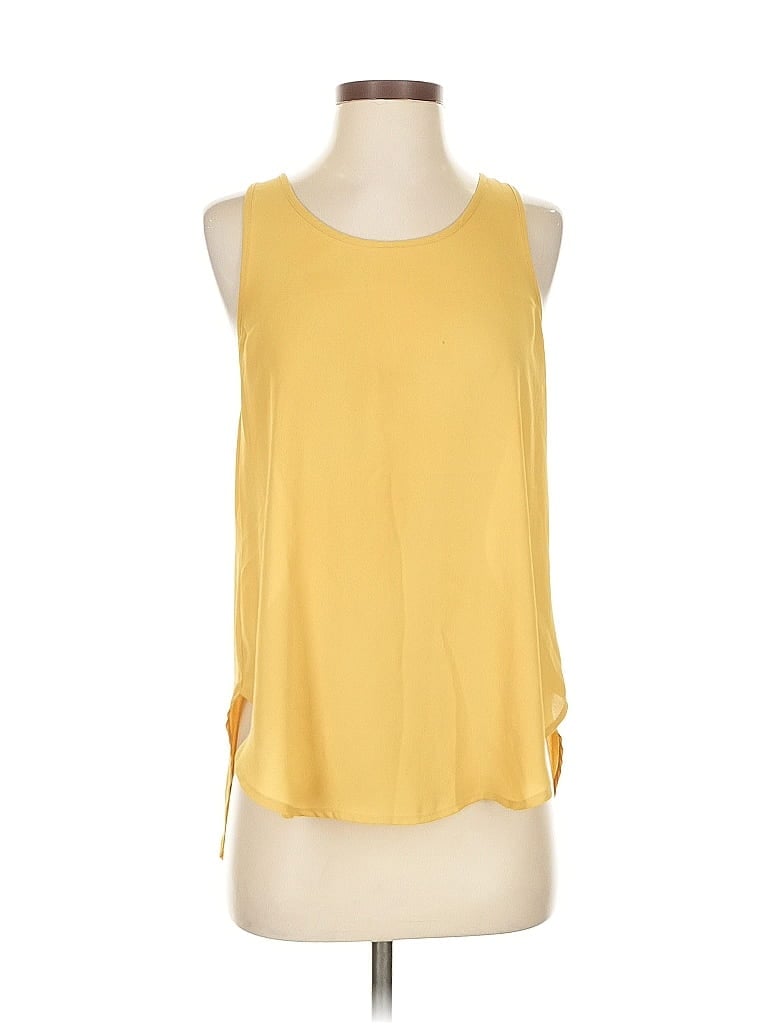 Pre-owned Lush Sleeveless Top Yellow Halter Neckline Tops