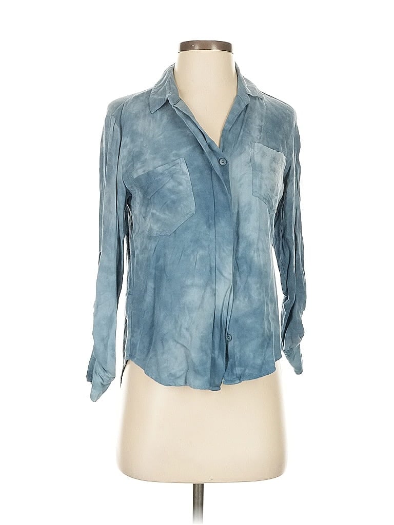 Click to view more detailed imagery on our partner's website Pre-owned Aqua Long Sleeve Blouse In Blue