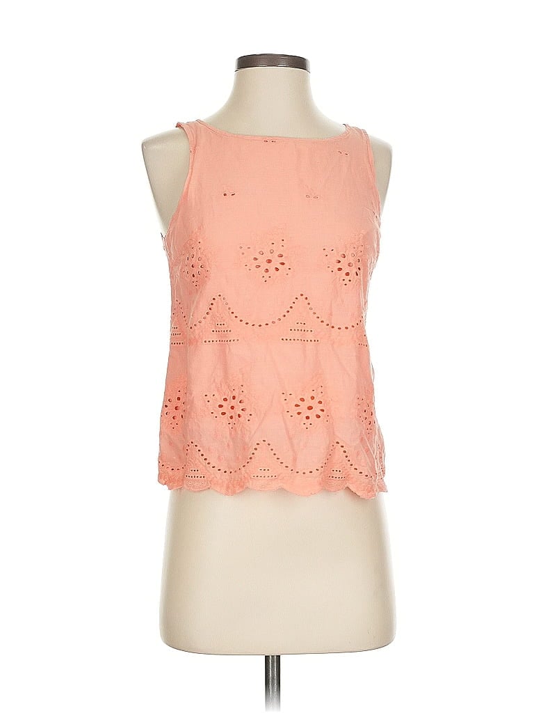 Pre-owned Cupcakes And Cashmere Sleeveless Blouse In Orange