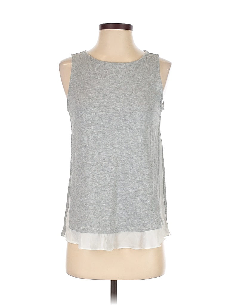 Pre-owned Ann Taylor Loft Sleeveless Top Gray Halter Neckline Tops