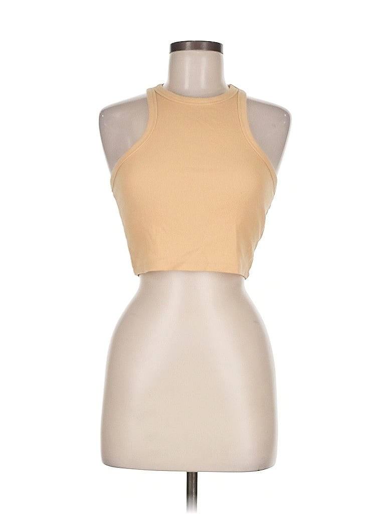 Pre-owned Abercrombie & Fitch Tank Top Orange Halter Neckline Tops