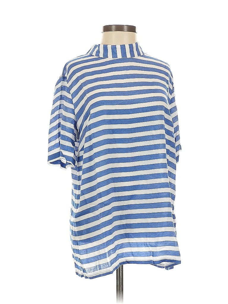 Pre-owned Banana Republic Short Sleeve Button Down Shirt In Blue