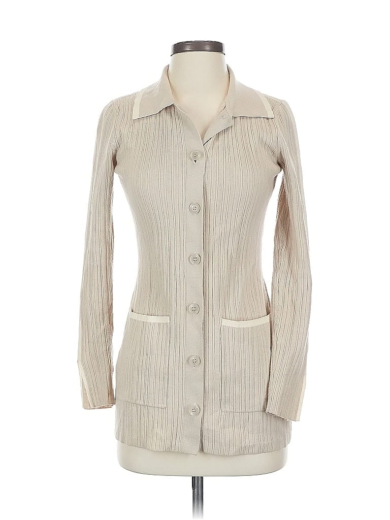 Pre-owned Assorted Brands Cardigan Sweater In White