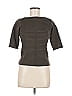 Armani Collezioni Gray Short Sleeve Top Size 6 - photo 1