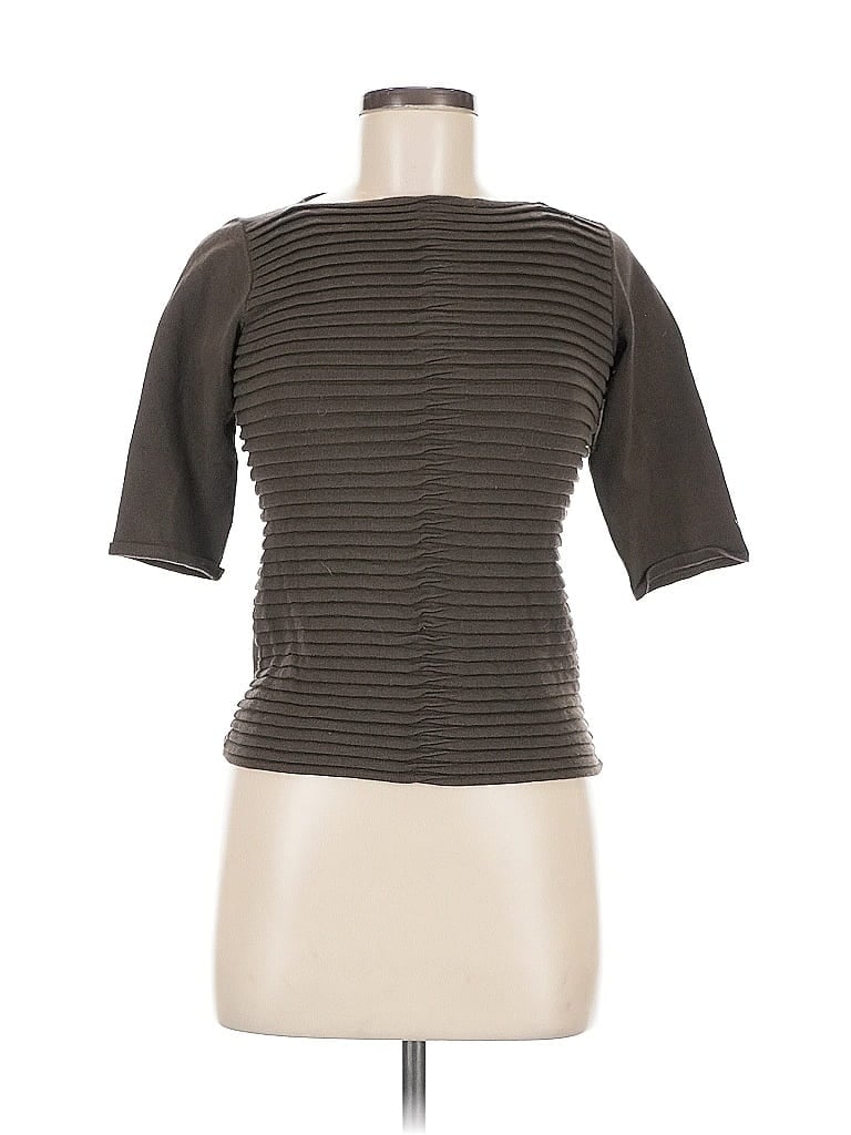 Armani Collezioni Gray Short Sleeve Top Size 6 - photo 1