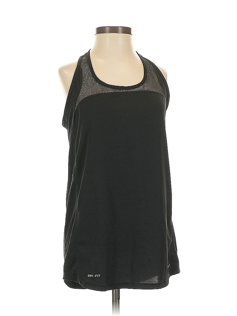 Pre-owned Nike Tank Top Black Halter Neckline Tops