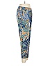 Veronica M. Paisley Blue Casual Pants Size M - photo 3