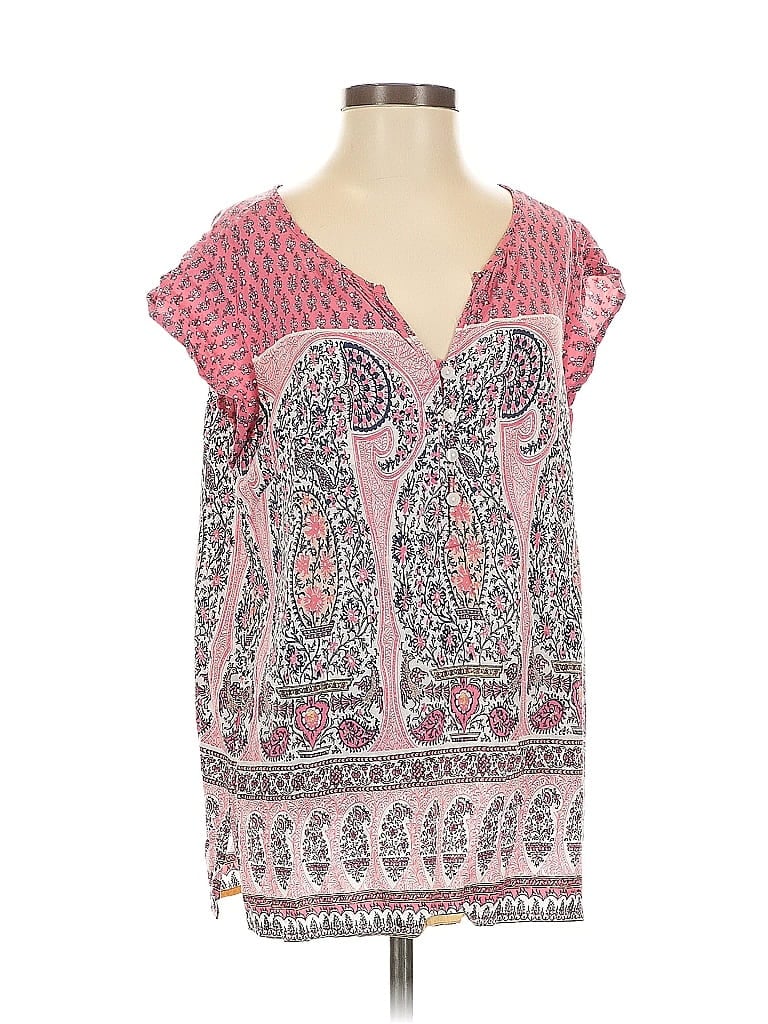 LIZ CLAIBORNE Pre-owned Short Sleeve Blouse In Pink