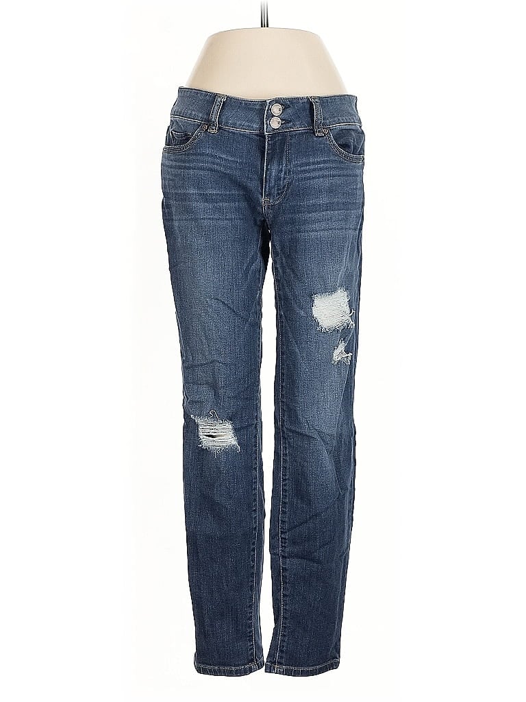 Soho JEANS NEW YORK & COMPANY Hearts Blue Jeans Size 2 - photo 1